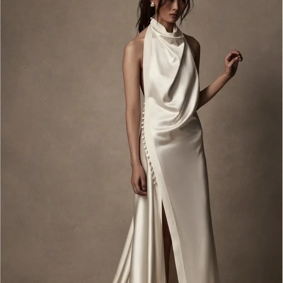 Danielle Frankel Sasha Silk Wedding Dress (S/M) - Picture 1 of 6